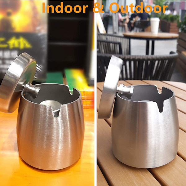med lock, vind- och regntät, rostfritt stål