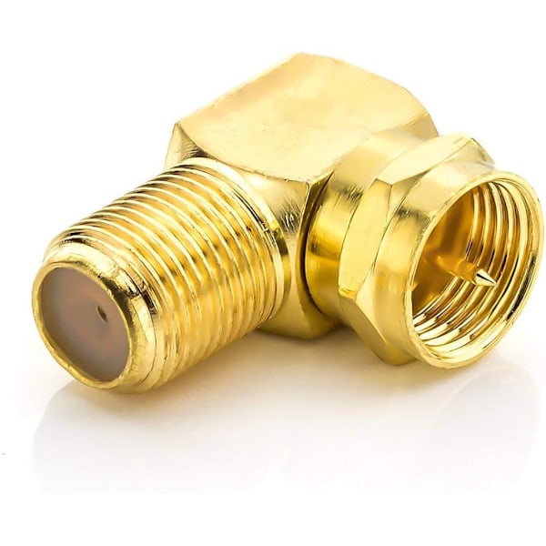 Vinklad Adapter För Koaxial RG6, Korrosionsbeständig Design, Lätt Att Installera, För SAT BK-Kabel, DirectTV Dish Network, 4-Pack