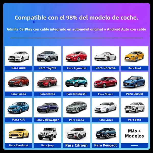 Mini 2-i-1 Trådlös CarPlay och Android Auto-adapter, Dold Plug and Play med Type-C