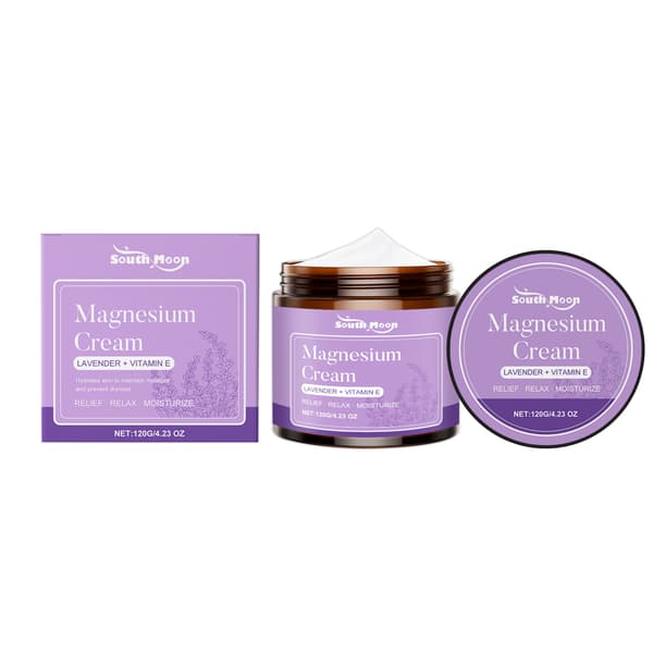 Magnesium fugtgivende sovecreme nærer og beroliger huden; pleje før søvn for hydrering og afslappende søvn.