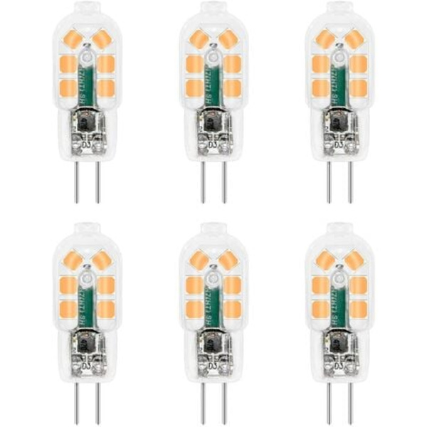 G4 LED-lamppu 12V 2W lämmin valkoinen 3000K, 200lm, G4 10W 20W halogeenilamppu vastaava, himmennettävä, Bi-pin G4 12V LED AC DC kattokruunuun, pöytään