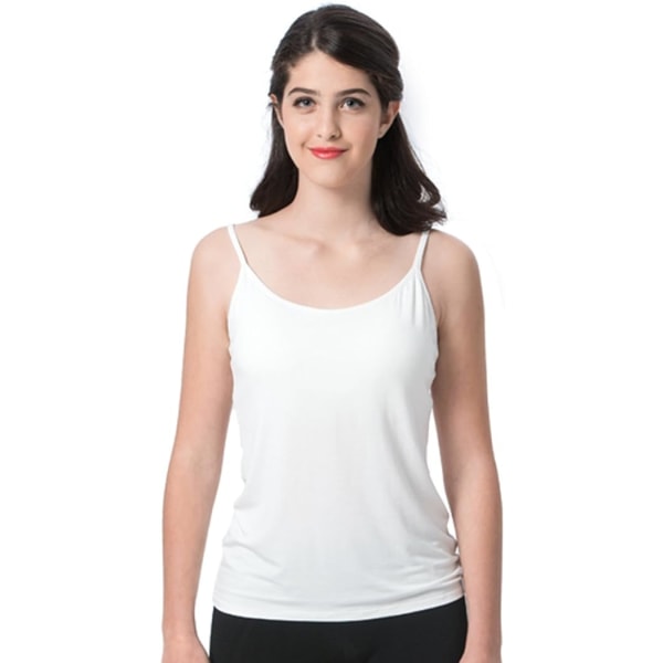 Womens Camisoles Tops med indbygget polstret bh Basic åndbar tank top