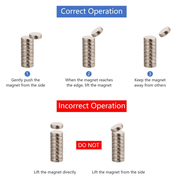 Yizhet 50 stk. kraftige neodymmagneter N42 8 x 1 mm sirkulære skiver supermagneter