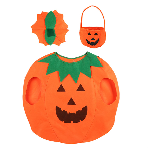 3 stk./sæt Sød Børne Halloween Festival Græskar Kostume Cosplay Party Tøj Dekoration Voksen