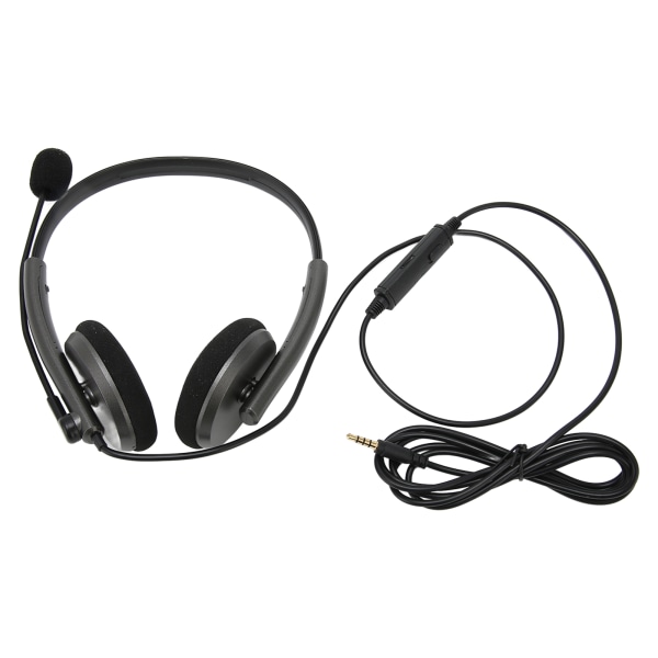 Call Center Headset Multifunktionellt Snyggt brusreducerande HD-samtal Hörselskydd Telefon Headset Space Grå Enkel 3,5 mm