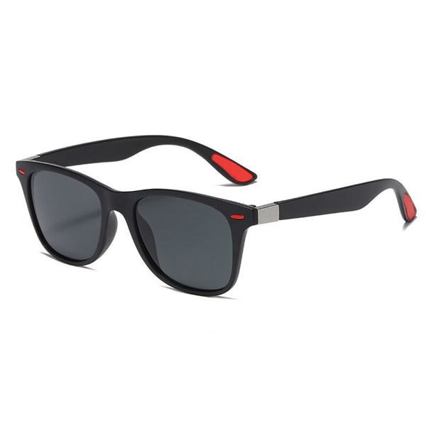 Utomhusförare färgskiftande spegelpolarisator mode sportsolglasögon, gjorda av PC black