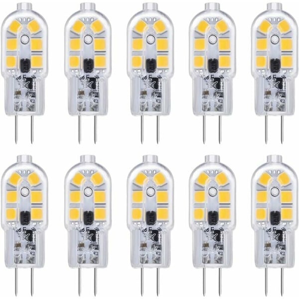 G4 LED-lamppu 12V 2W viileä valkoinen 6000K, 200LM, G4 Bi-pin halogeenivastaava 10W 20W, LED G4-lamppu 12V AC/DC matkailuautoon/keittiöliesituuletin,