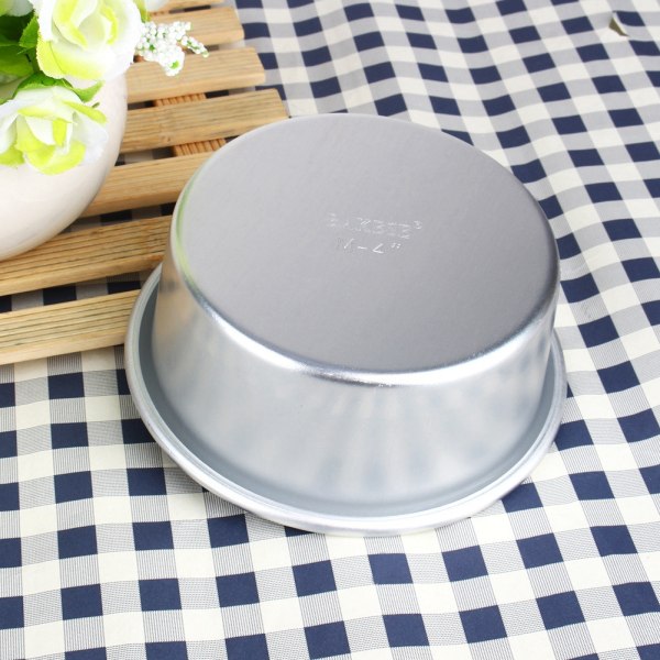 4-tums rund minikakform i aluminiumlegering, nonstick, läckagesäker och lätt att lossa