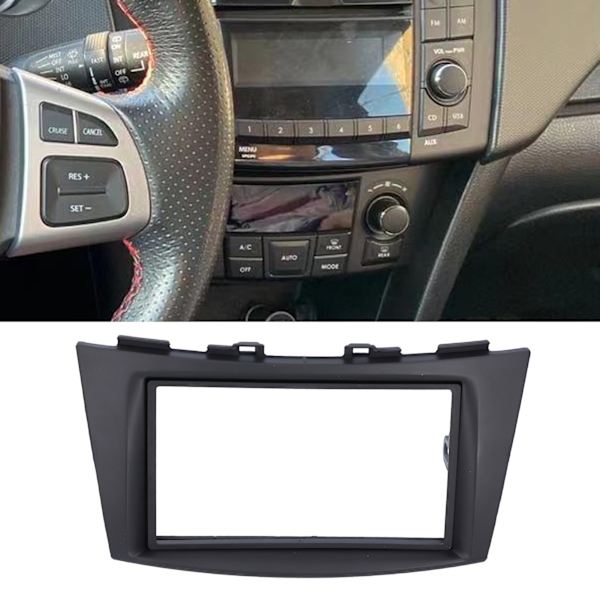 2Din Senterkontroll DVD Fascia Stereo Radio Navigasjonspanel Ramme Trim Passer for Suzuki Swift 2012