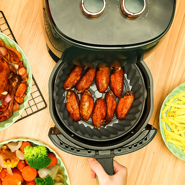 Firkantet silikone Air Fryer Liner - Genanvendelig Air Fryer - Air Fryer Tilbehør