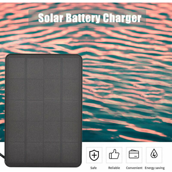 4W 5V solcellepanel til sikkerhedskamera solenergi oplader med 10ft kabel DIY vandtæt justerbar udendørs vægmonteret solcellepanel (sort)