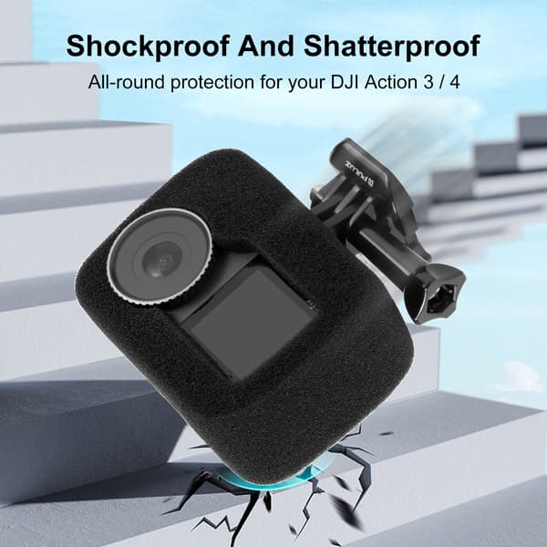 Skum frontrutedeksel - For Dji Osmo Action 4/3, reduserer vindstøy for optimal lydopptak