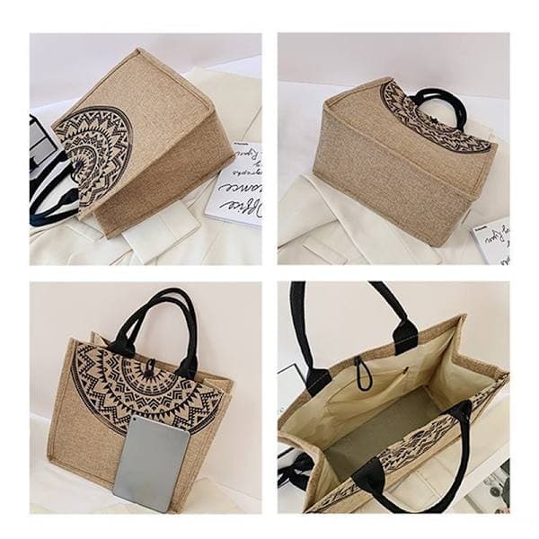 Canvas Handväskor För Kvinnor Mode Tote Strandväskor Återanvändbar Shopping 1st