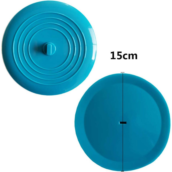 Silikonavløpsstoppere Universelle badekarpropper og kjøkkenvaskpropper 15 cm diameter Vaskpropper for vaskerom og kjøkken