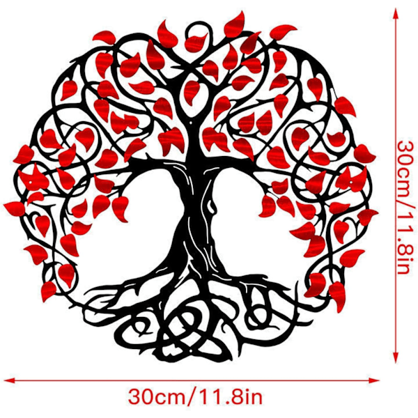 Spiritual Tree Modern Skulptur, Livets Cirkel Metallträd, Unik Minimalistisk Design Ger Konstnärlig Atmosfär Till Ditt Utrymme (Iron-Tree 1)