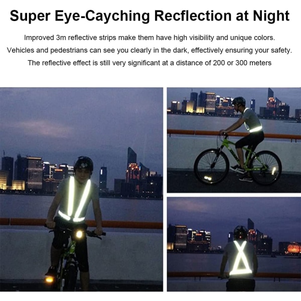 Reflekterande utrustning med reflexband för löpning, jogging, promenader och cykling