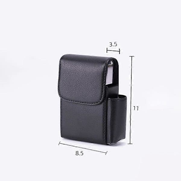 Cigaretui med PU-læder, Flip Lighter etui, Visitkortetui brun