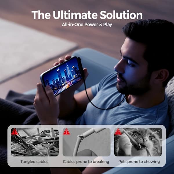 Opladerkabel med USB A til USB C-understøttelse, 150 cm, til enheder som Samsung.