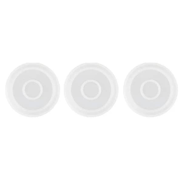 3-pak store DIY runde bordskånere silikoneform, diameter 10 cm, støbeforme til harpiks (haoyi)