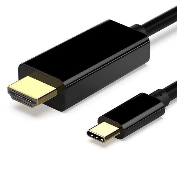 USB-C–HDMI-kaapeli 4K 60Hz – 1,8 metriä Musta