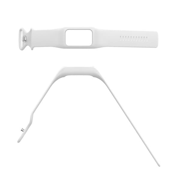 Integrer silikone urrem til Fitbit Charge 6/5/4/3, urrem med etui hvid