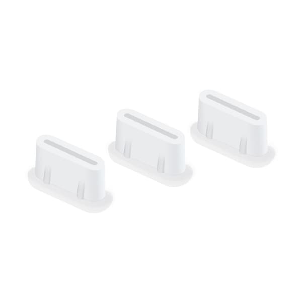 Dammskydd Silikon USB-C 3-pack Vit