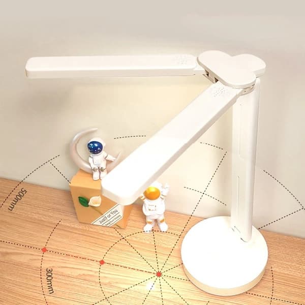 Bordlampe Dimbar Dobbelthodet Bordlampe Hvit
