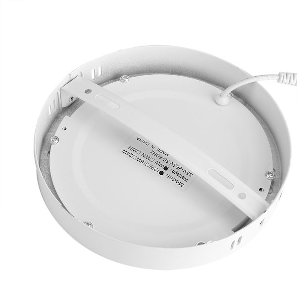 Rund form overflatemontert LED-takpanel Down Lights pære Slim vegglampe 12W varm hvit