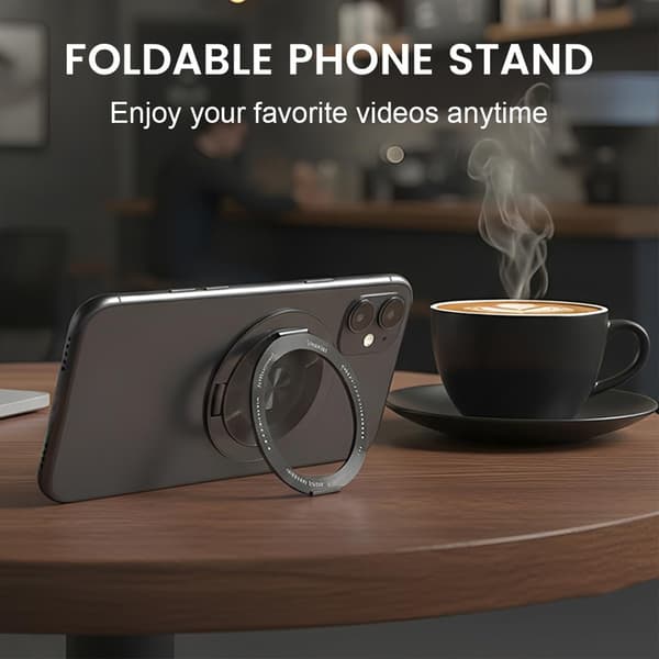 Magnetisk Ring Mobiltelefonholder Magnetisk til MagSafe Ringstativ, Mobiltelefon Grebsholder Fingerholder til iPhone 17 16 15 14 Pro Max, Magnetisk Ring til