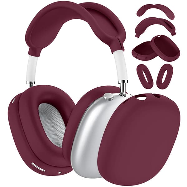 4-i-1 Silikonfodral för AirPods Max 1/2 Plommon