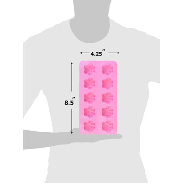 2-pack silikonformar i värde, mini tassavtryck, djur tassavtryck, hemlagade hundgodis, bakade chokladgodis