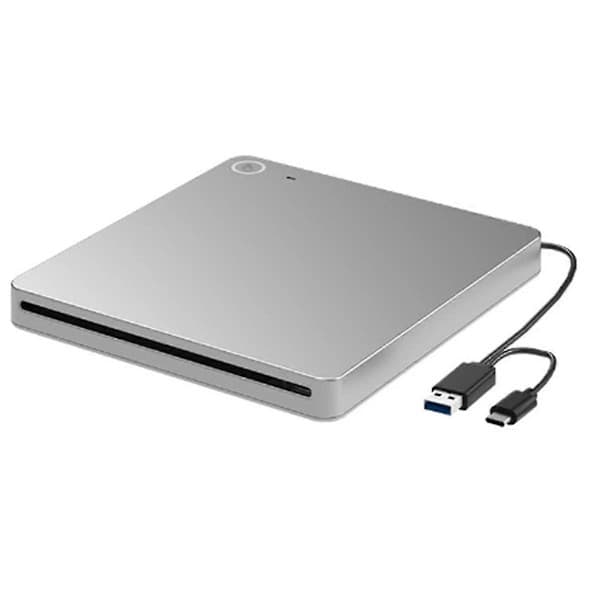 Ekstern 3D Blu Ray DVD-stasjon, USB 3.0 og Type-C CD DVD-spiller/brenner for PC bærbar PC, slank bærbar optisk stasjon