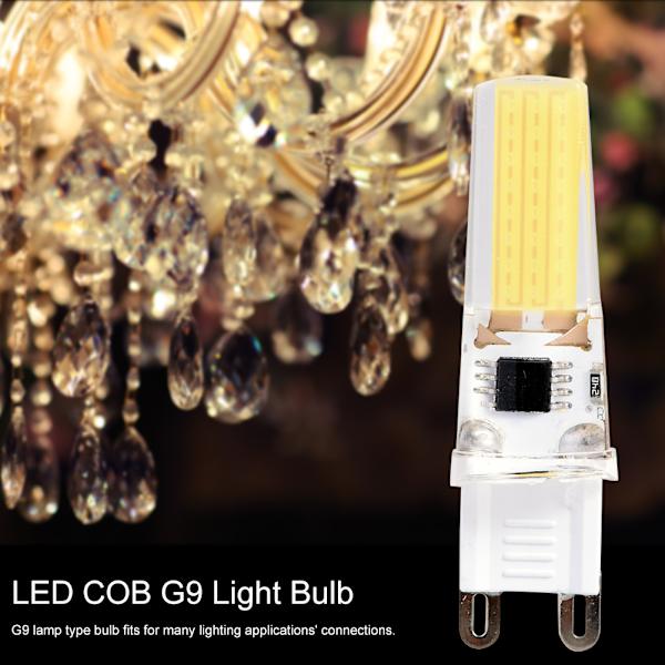 5 kpl G9 COB2508 -polttimoa AC 220V LED himmennettävä lamppu kirkas valaistus (kylmä valkoinen)