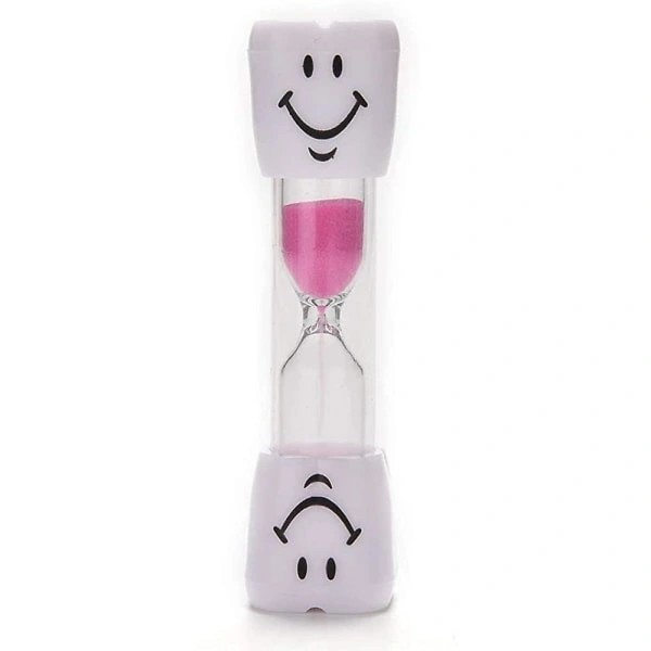 3-pack tandborsttimer för barn, 2 minuters smiley-timglas, timglas
