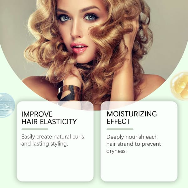 Naturlig krøllestylingkrem for voluminøse, glitrende og elastiske krøller