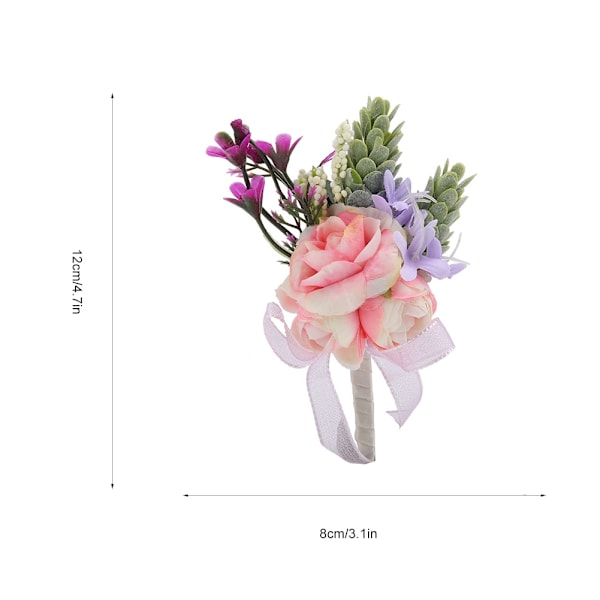 4 stk. Eksklusive Kunstige Blomsterbuket Corsage til Bryllup Fest Hjem Dekoration