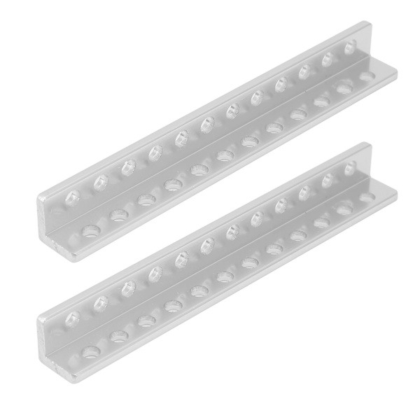 2 kpl 12-reikäistä L-tyyppistä alumiinipalkkia, robottitarvikkeet 12 x 12 x 104 mm 3103-0012-0104