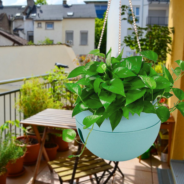 Plastikk Hengepotte Hengerholder Blomsterpotte Plantekurv Håndverk