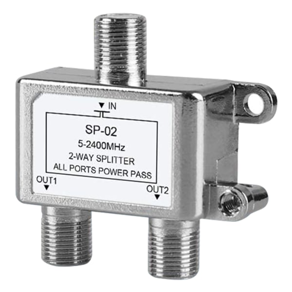 Digital 2-way coaxial cable splitter