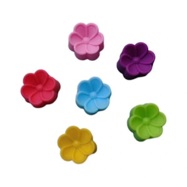 6-pak blomsterblad kageforme bageri chokolade gelé mousse non-stick forme bage køkken tilbehør farve tilfældig