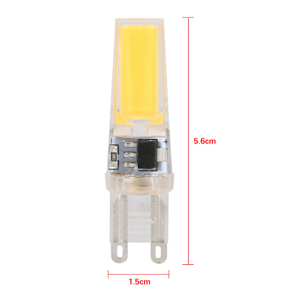 1 stk dæmpbar G9 LED COB-lys 3W 2508 LED-hjemmelampe pæreudskiftning 220V varm hvid
