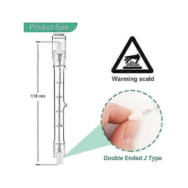 7s halogenlampe 118mm 200w 230v halogenstav 7s halogenlampe 7s dæmpbar halogenlampe