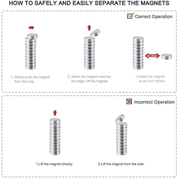 60 stk. magneter, ultra stærke neodym-køleskabsmagneter, små runde magneter til køleskab, magnetisk plade, dør, tavle, kort - gratis opbevaring