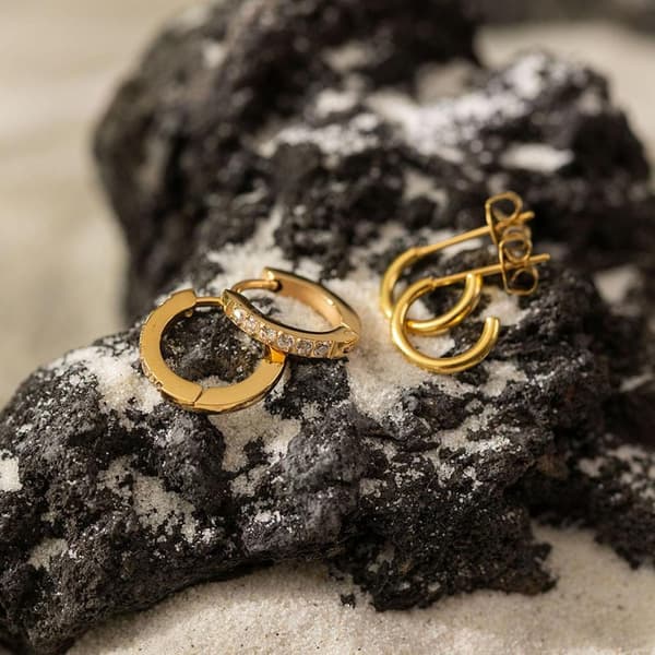 PURELEI® Kaimana ring og sølvbelagt, Øreringe, farve: Guld, kode 1