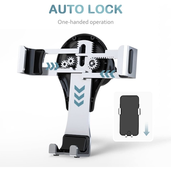 Magnetisk hållare för Audi A1 8X 2010-2018, Smart design med 360 graders rotation, Enkel installation biltelefonhållare för de flesta smartphones, Hög kvalitet