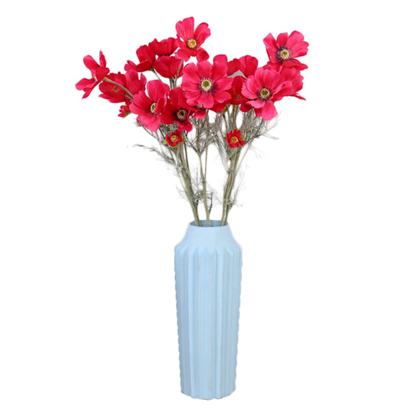 Kunstig Cosmos Bipinnata Blomster Simulation Blomsterbuket Til Hjemmedekoration (Rosenrød)