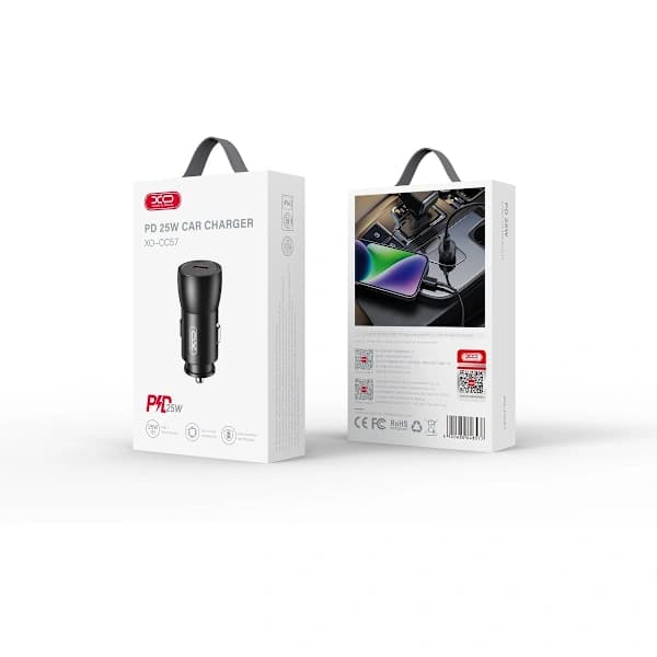 30W pikalaturi autoon iPhone, Samsung, Android musta
