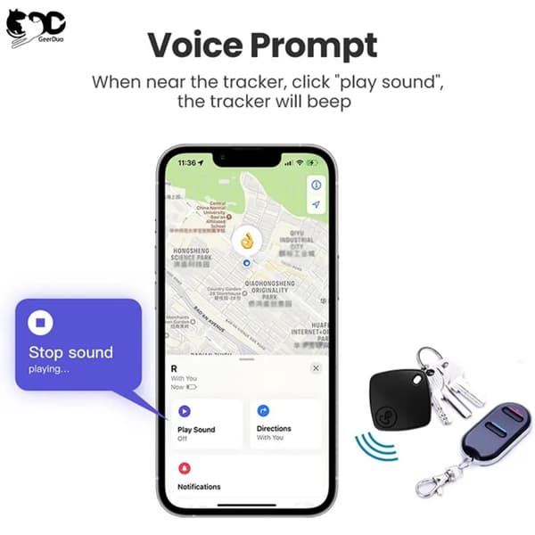 GPS Tracker IP65 Vandtæt til Telefon, Pung, Nøgle, Børn, Kæledyr Hvid Hvid