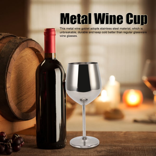 Metall vinbägare rostfritt stål Elegant hög hårdhet Ofta använt metall vinglas för bröllopsbankett