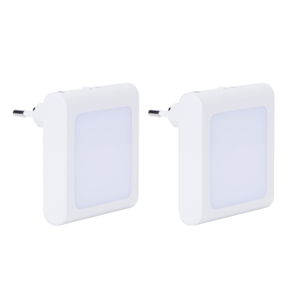 2st Hem LED Nattljus Smart Sensor Sovrum Nattlampa (EU-kontakt 220-240V)